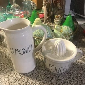 Rae Dunn lemonade pitcher set